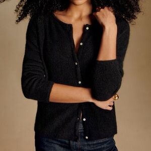 Sezane Classic Black Knit Cardigan